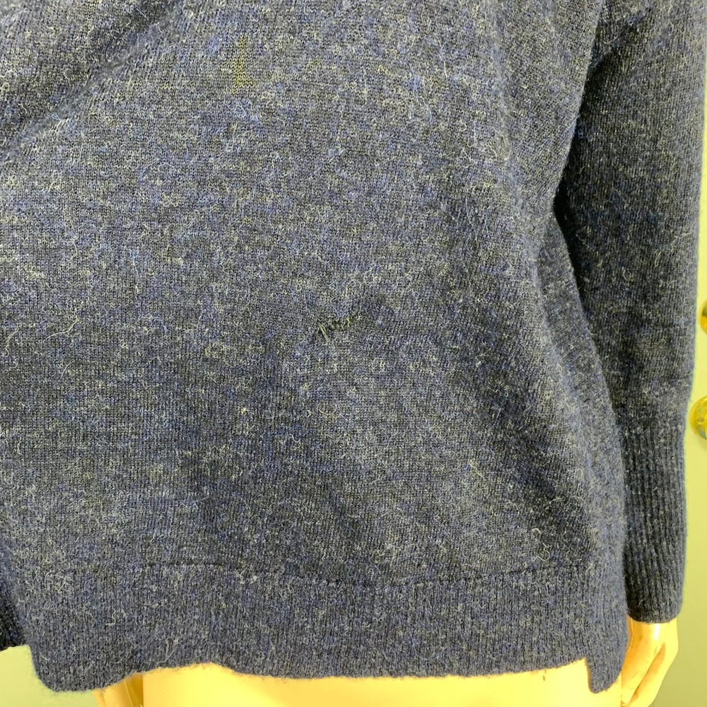 Peruvian Connection Heather Sweater S Alpaca Scoop Solid Knit Long sleeve P17 - Picture 4 of 8